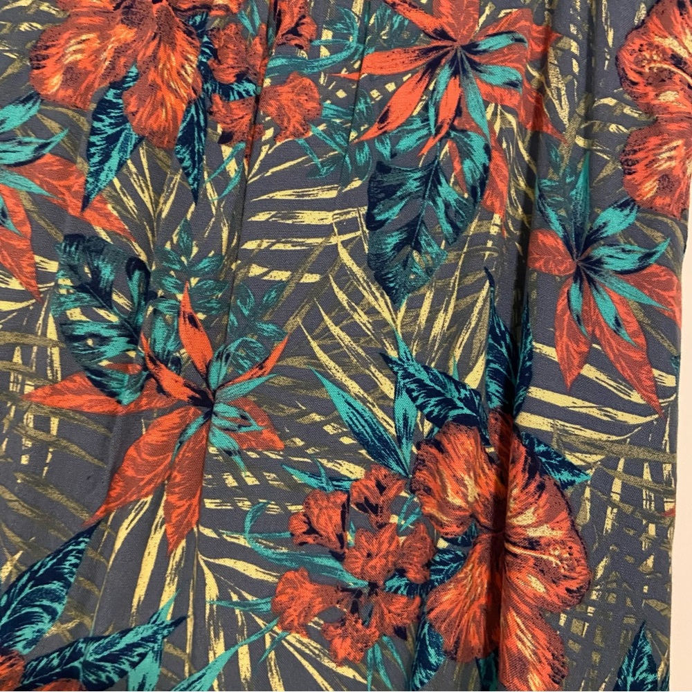Roxy Blue and Orange Floral Maxi Dress - Picture 7 of 9